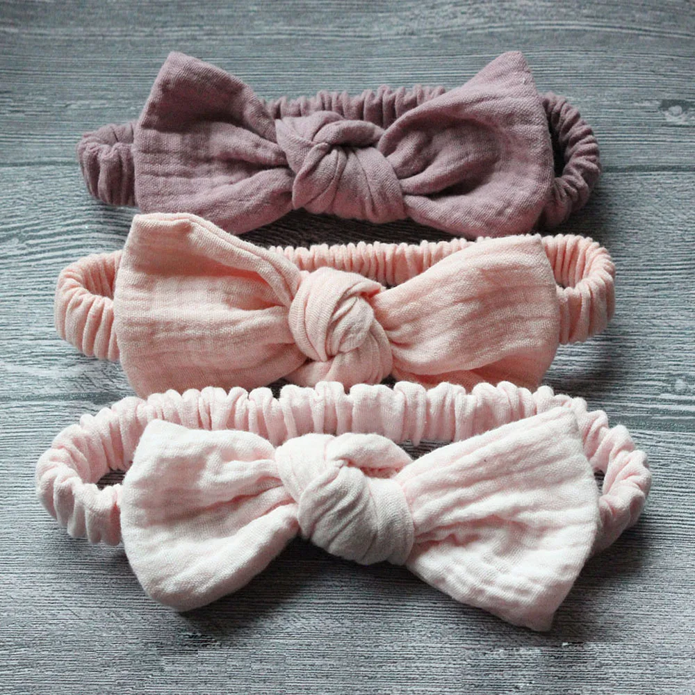 $0.01/PC Cotton Headband Baby Girl Newborn Elasitc HairBand Fashion Headwear Large Bows Kids Hair Accessories Free Gift