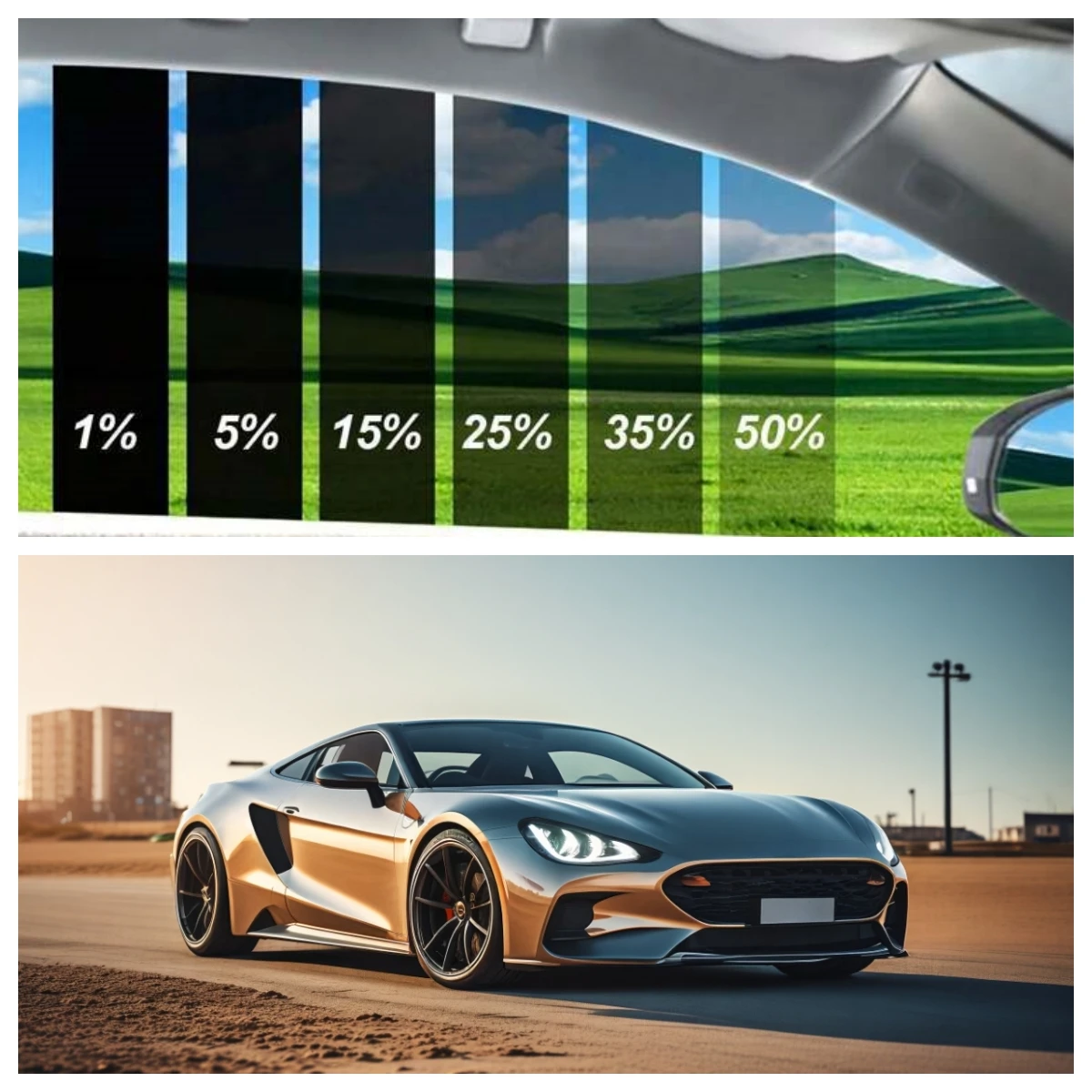 Autofenster-Tönungsfolie, Sommer-Solar-UV-Schutz, Tönungsfolie für Autos, Sichtschutzfolie für Fenster, 50 cm x 300 cm, Sonnenschutzfolie