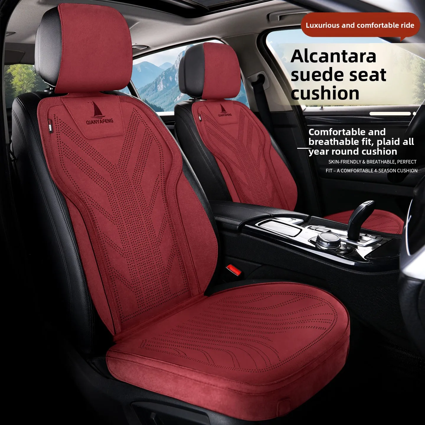 Luxury Car Protection Universal Car Seat Full Cover All Season High Quality Perforated Latex Suede Leather SUV Seat Full Covers