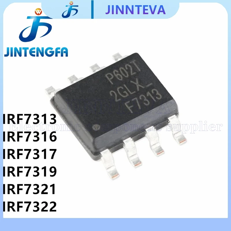 10Pcs IRF7313TRPBF IRF7313 F7313 SOIC-8 30V 6.5A SMD IC N-Channel MOSFET JINNTEVA