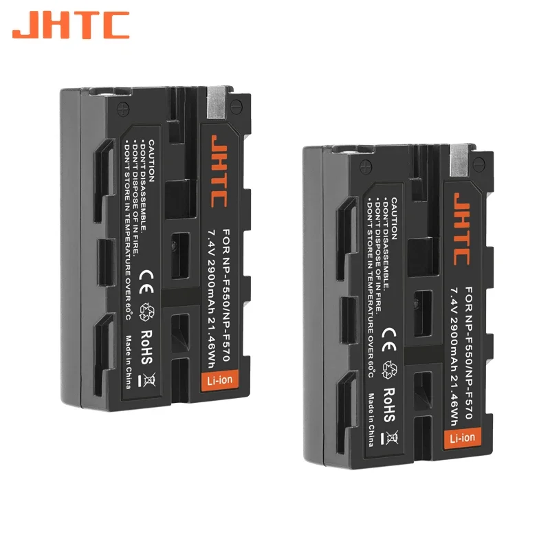 

JHTC 2900mah Battery NP-F550 NP F550 F570 For Sony Yongnuo Viltrox CCD-SC55 TR516 TR716 TR818 TR91 NP F970 Batteries