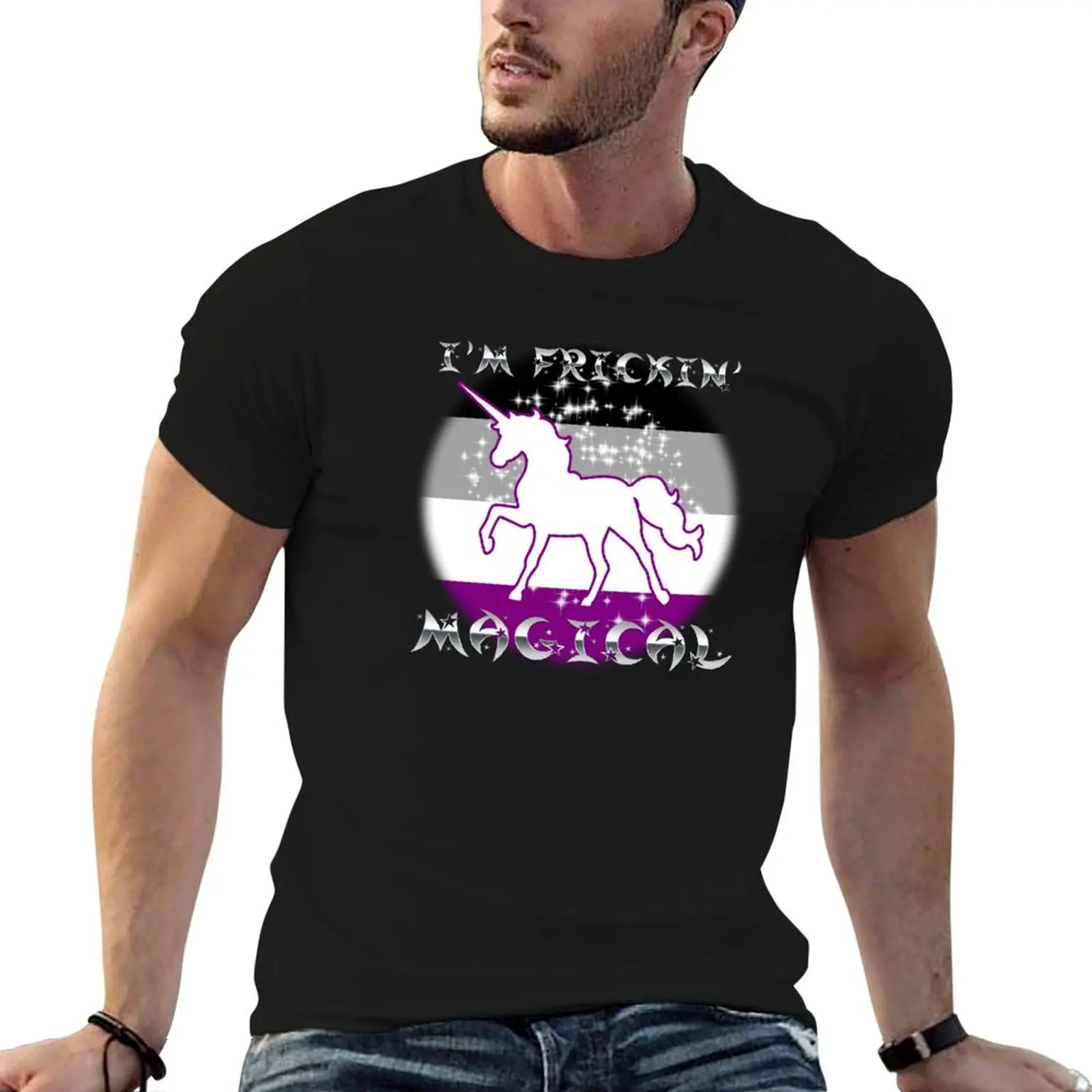 MAGICAL ACE UNICORN T-Shirt Classic Print Short Sleeve Shirt