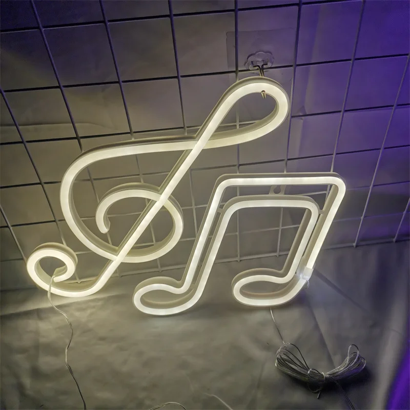 LED Musical Note Neon Light Festival Atmosphere Decoration Neon Lamp Glowing For KTV Bar Party Bedroom Wall Decor Adult Gift