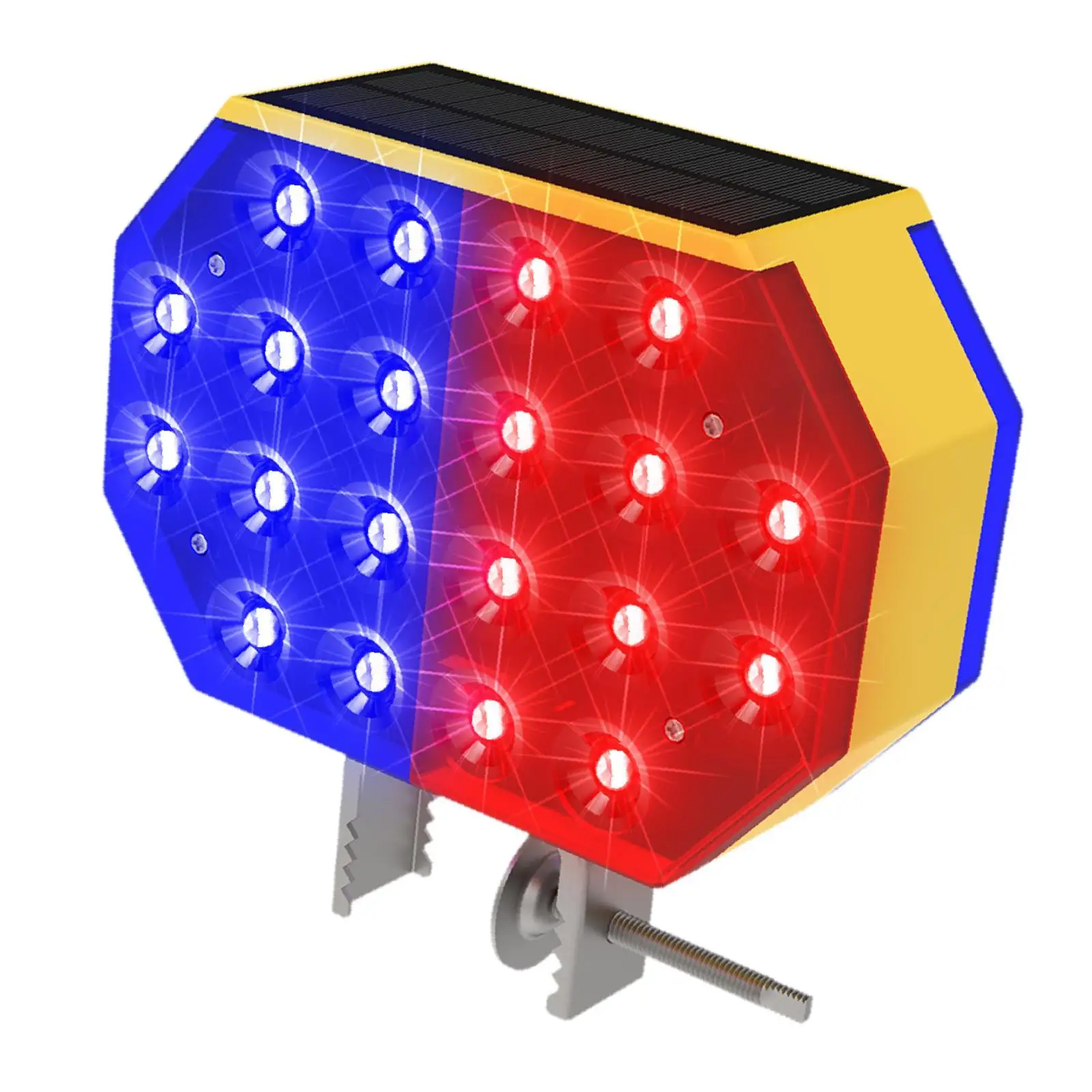 

Solar Strobe Light Outdoor LED Red & Blue Traffic Signal Light for Road Maintenance Construction Sites Steep Slopes and Curves