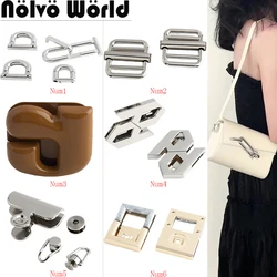 2-10Sets Metal Turn Twis Locks For Handbag Shoulder Purse Tote Magnetic Lock Belt Buckle Hardware Closure Clasp Bags Accessories