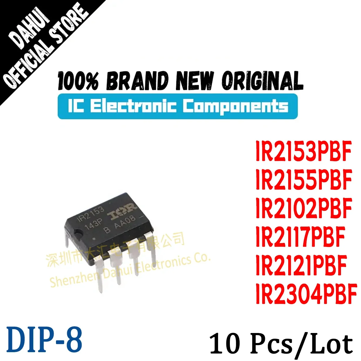10Pcs IR2153PBF IR2155 IR2102 IR2117 IR2121 IR2304 PBF IC Chip DIP-8