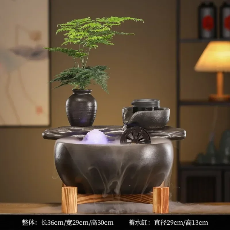 

flowing water ornament miniaturizer fountain living room circulating water