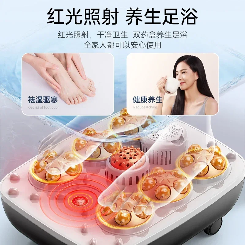 Footbath bucket heated constant temperature foot bath fully automatic massage bucket home high depth foot bath bucket