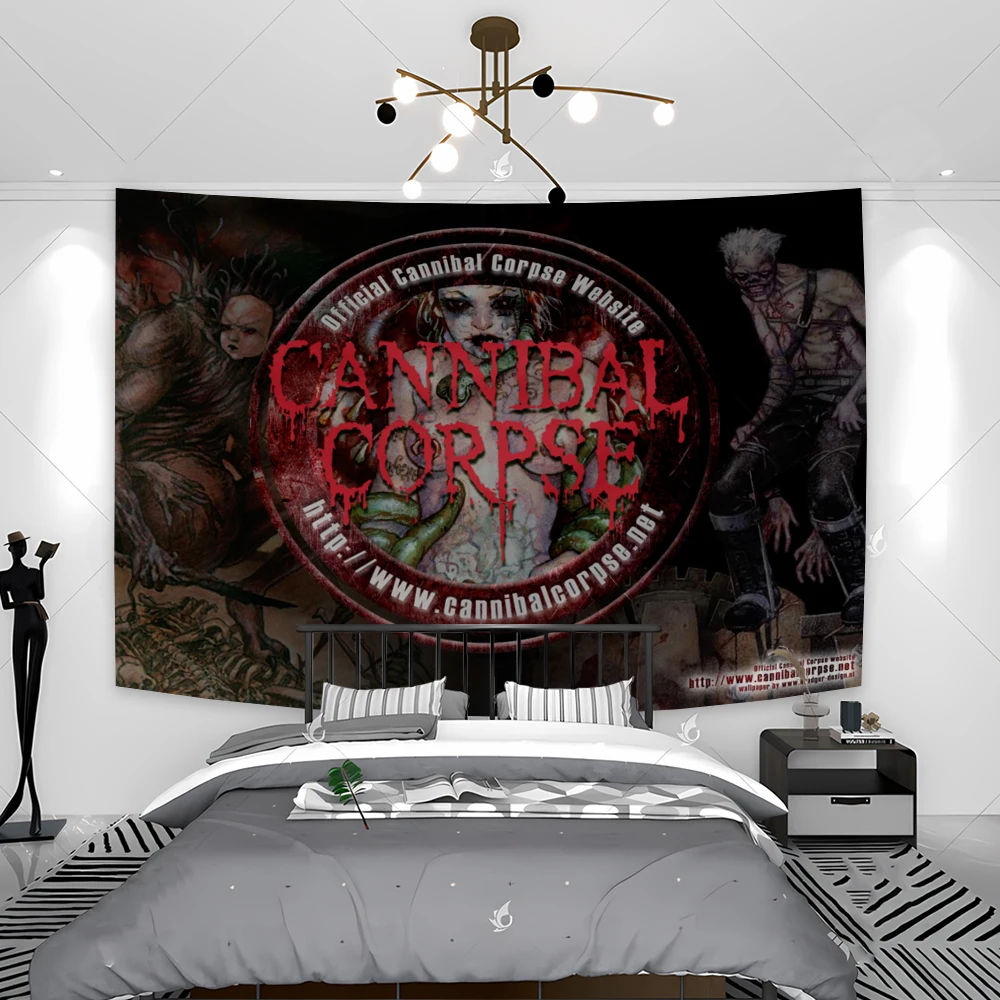 Cannibal Corpses Tapestry Home Decor Aesthetic Wall Hanging Bedroom Domitory Background Cloth Birthday Gift