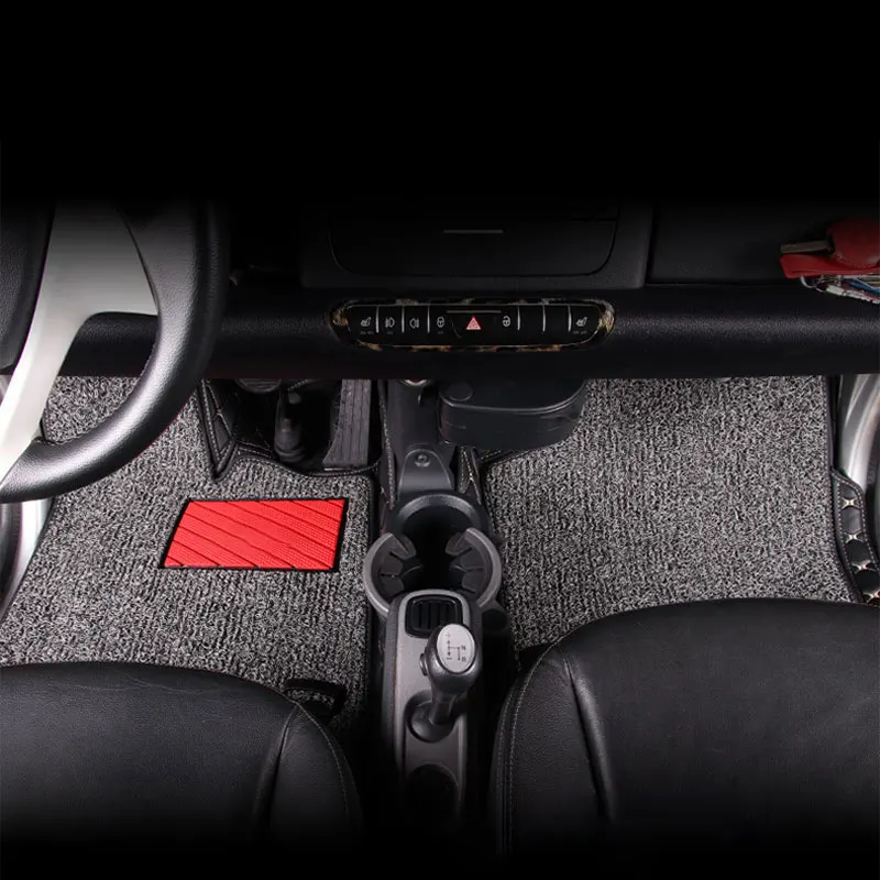 Car Full Surround Leather Double-Layer Foot Pads With Anti Slip Properties For Smart 451 Fortwo Car Accessories Interio