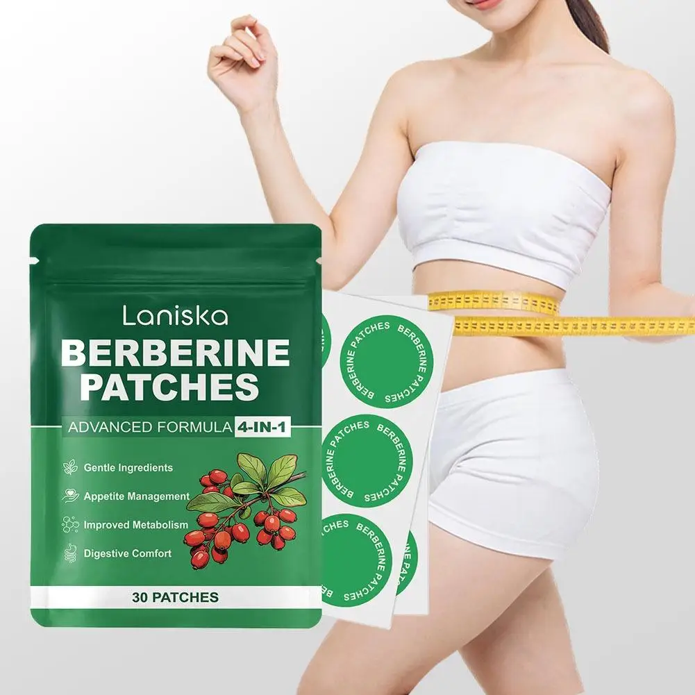LANISKA 1/3/5bag Berberine Patches for Improving Skin Appearance and Body Vitality Advanced Formula Herbal Care Stickers 30Pcs