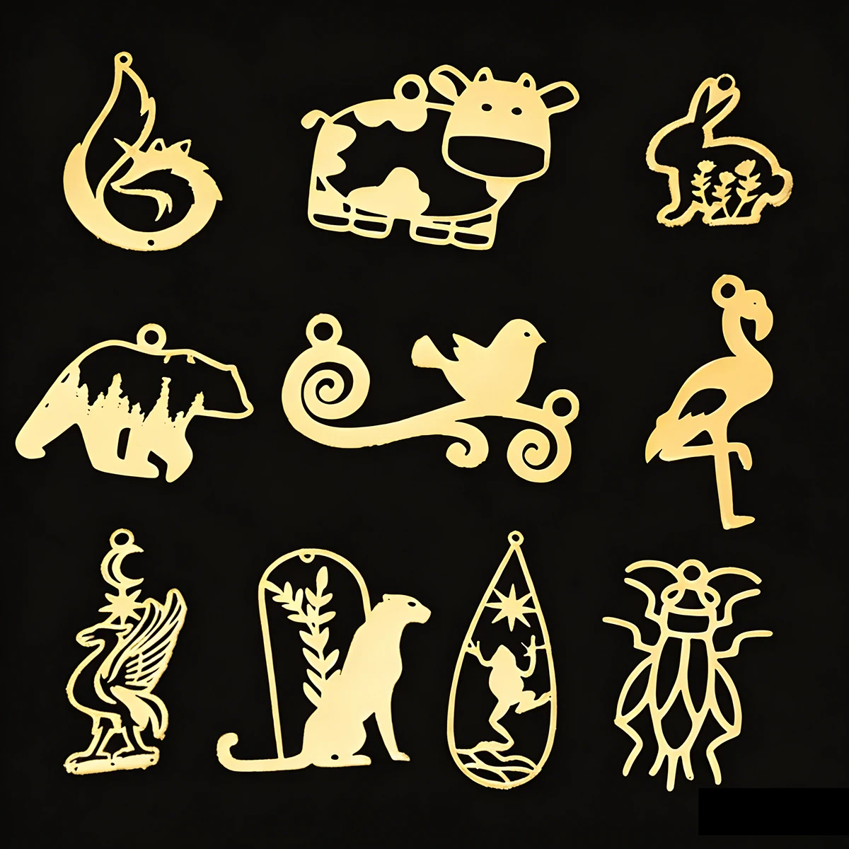 

3pcs Stainless Steel Animal Charms Pendant Rabbit Bird Fox Animal Pendants For DIY Jewelry Making Necklace Earrings Accessories