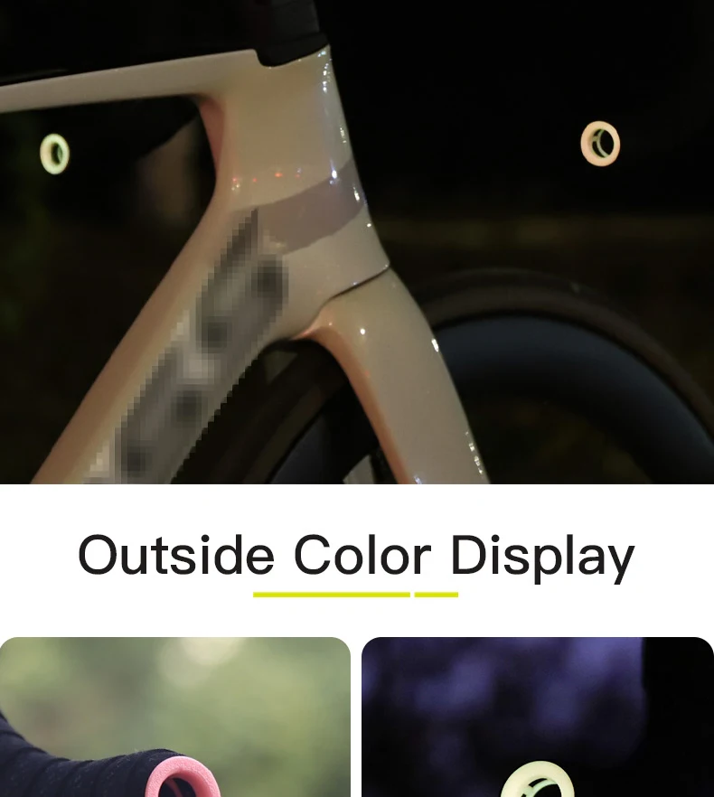 RRSKIT Rennrad Drop Lenker 3D-gedruckter leuchtender Endstopfen Rennrad Drop Bars Universelle ultraleichte nachtleuchtende Griffstopfen – Detail 5