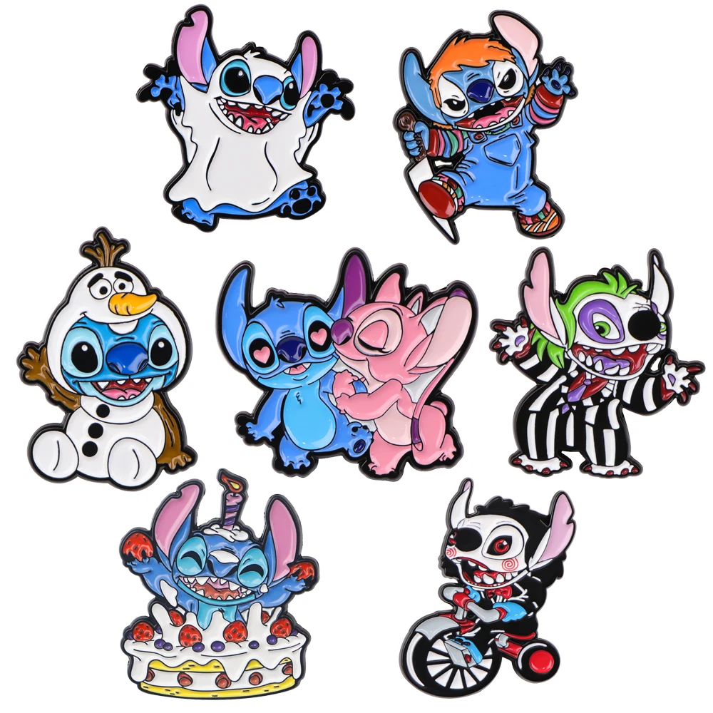 

Horror Cartoon Monster Enamel Pin Badges Lapel Pins for Backpacks Men Women's Brooches Jewelry Halloween Accessories Gift