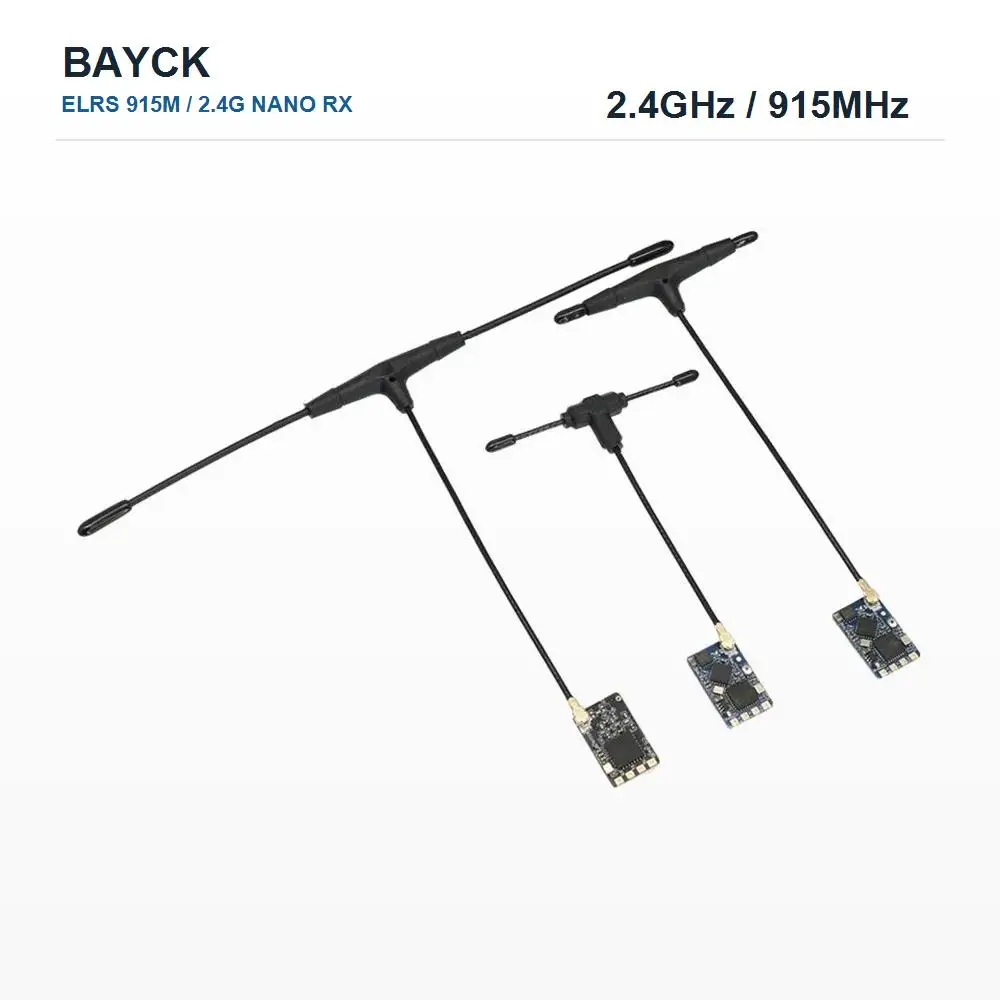 BAYCK ELRS Receiver 2.4GHz/915MHz Nano RX Options T Antenna IPEX1 For FPV Drone RC Racing Fixed Wing Aircraft UART Module Part