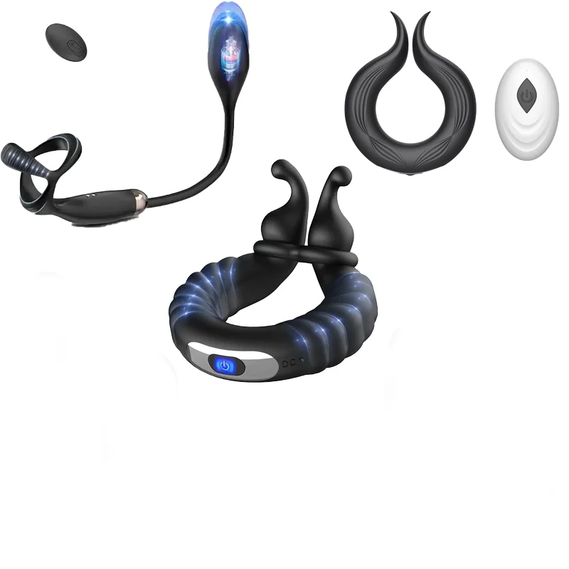 2 styles Prostate Stimulator Man Chastity Rings G Spot Dildo Wear Vibrating Egg Anal Butt Plug Massager Adults Games