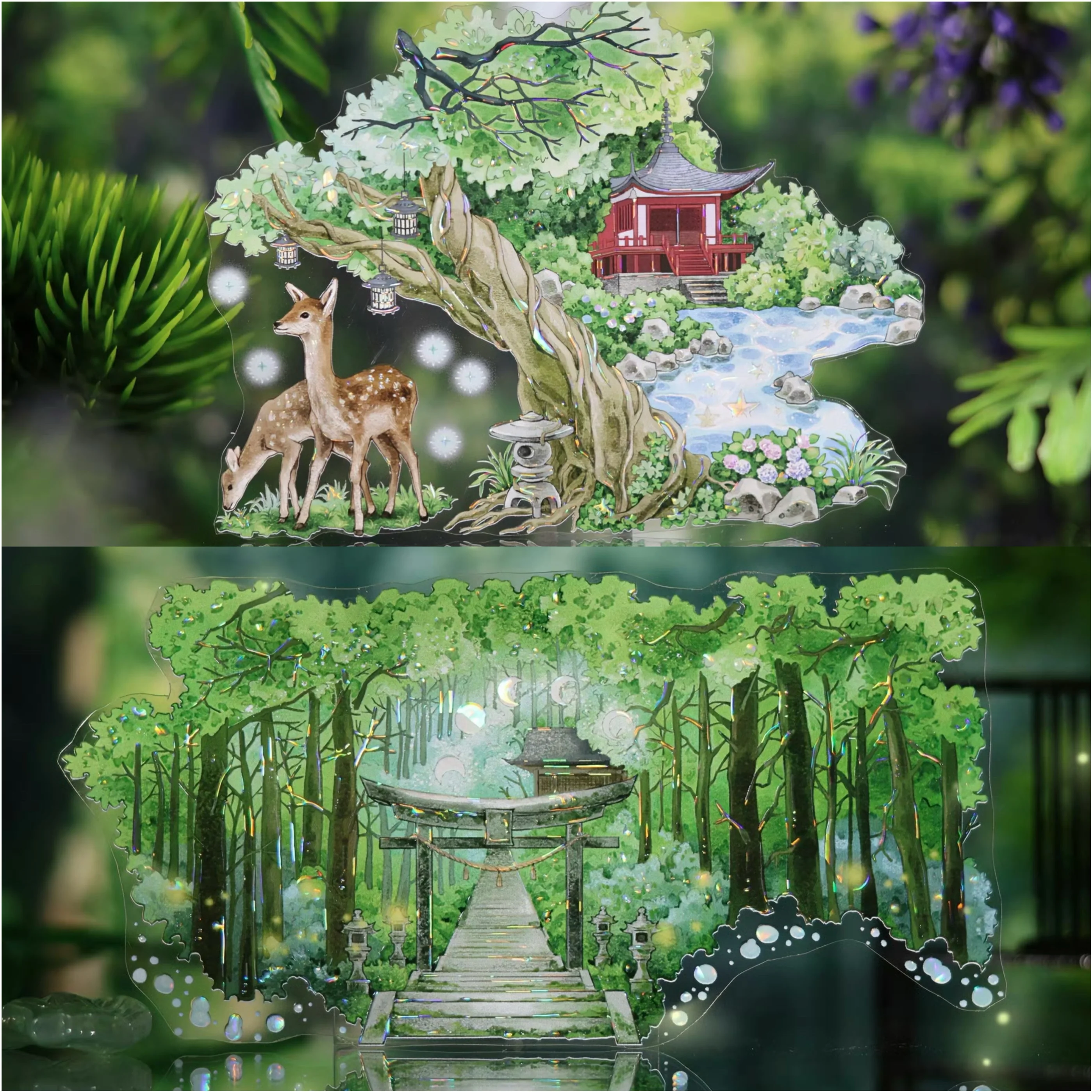 

Shine Forest Secret Washi Shiny Pet Shell Light Tape Landscaping Journal