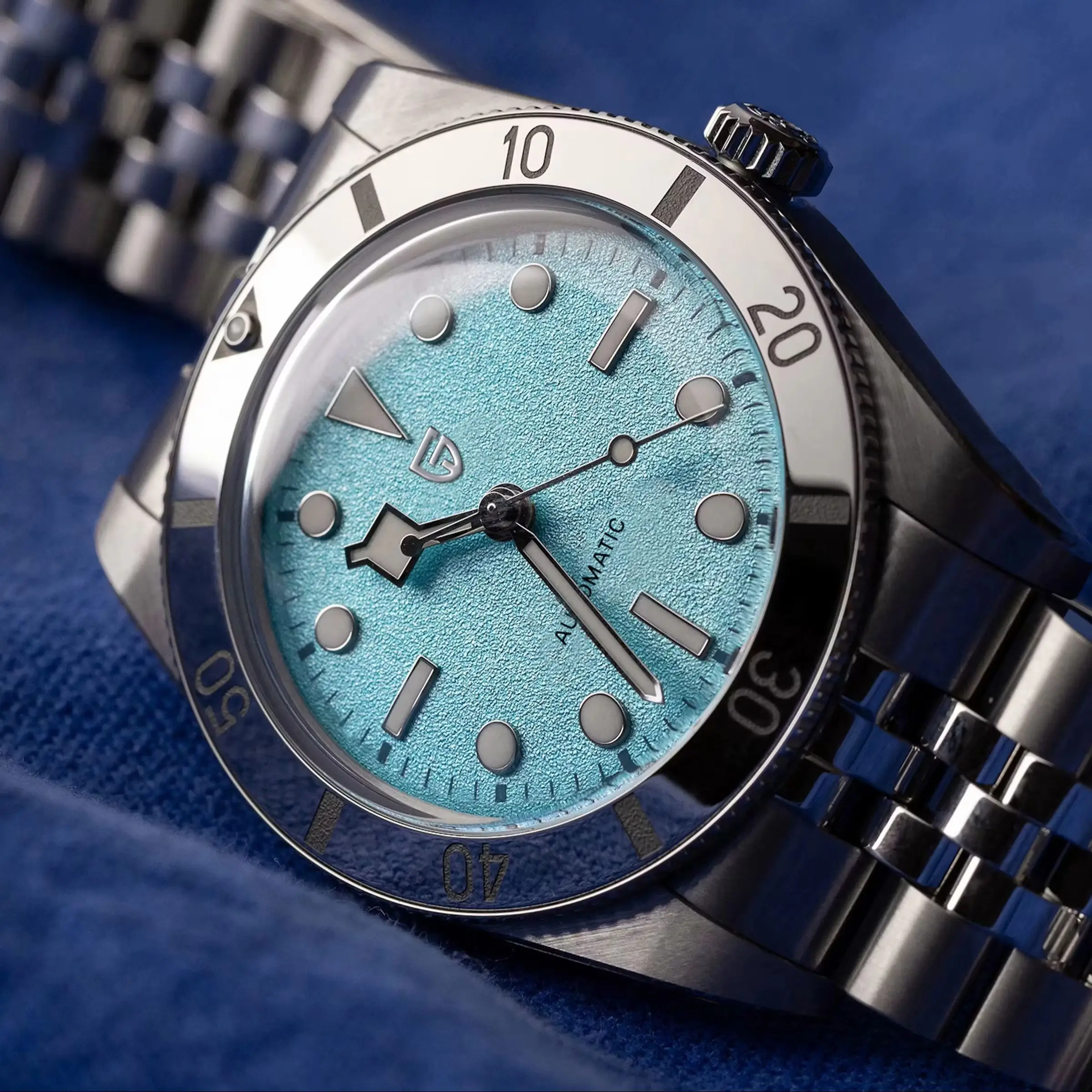 PAGANI DESIGN 2026 Nouvelle montre automatique de luxe BB54 avec cadran bleu glacé pour homme, mouvement japonais, lunette en acier inoxydable, montre-bracelet mécanique