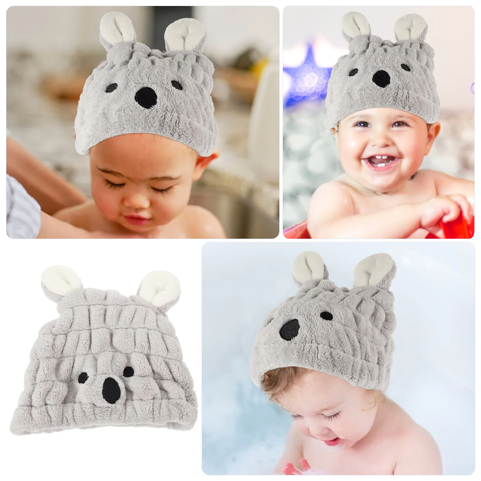 

Dry Cap Kids Hair Towel Wrap Rapid Drying Absorbent Shower Quick Wrap Girls Cartoon Coral Fleece Comfortable SkinFriendly Hair