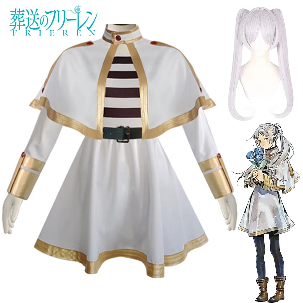 

Frieren Beyond Journey End Косплей Аниме Frieren At The Funeral Magician Frieren Косплей Костюм Платье Парик Костюмы на Хэллоуин