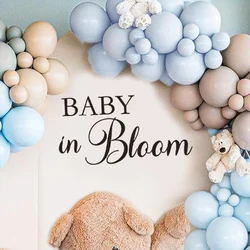 Baby in Bloom Sticker Welcome Baby Sign Decal Wall Arch Backdrop Decoration Oh Baby Sticker Party Decor Photo Props