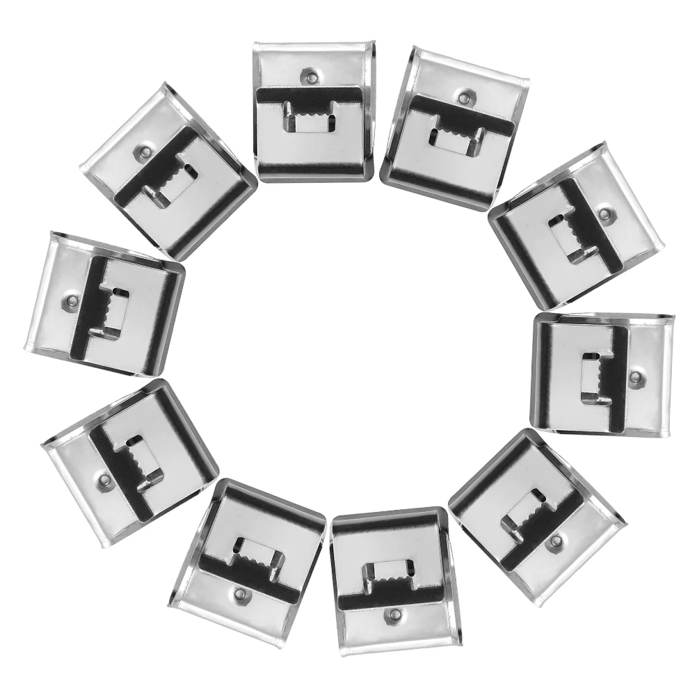 

55Pcs Photovoltaic Cable Clamps 304 Stainless Steel Wire Harness Clips Solar Panel Wire Management Wiring Frame Clip Cable