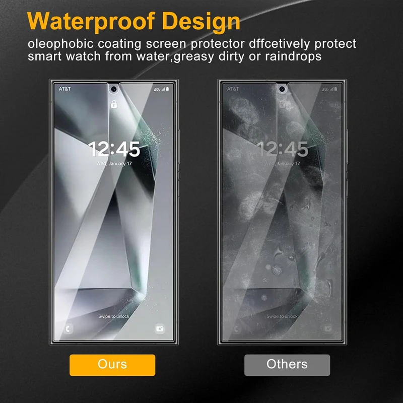 Tempered Glass For Samsung Galaxy S24 Ultra S24+ Screen Protector Transparent Glass For Samsung S24 Plus Fingerprint Unlock