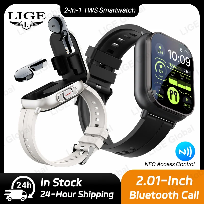 LIGE TWS Earphone Smartwatch 2.01