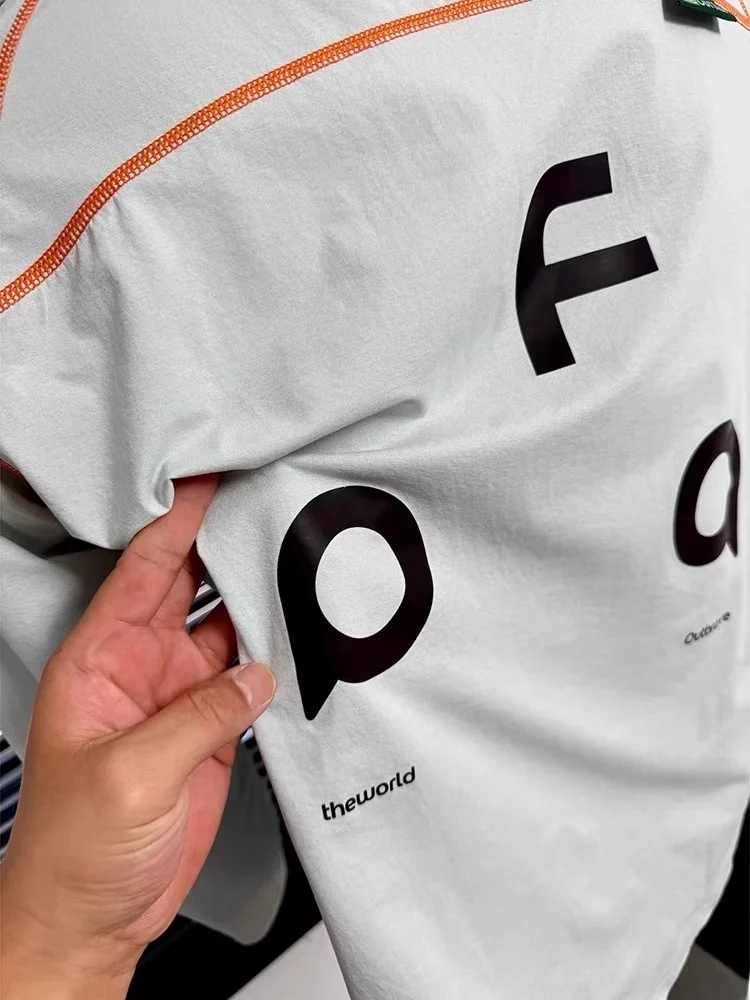 

Qui Dry Long Sve T-irt ex American Fitn Sport Letter Print Cycling Suit Sun Protection Skin Clothes Casual Sle