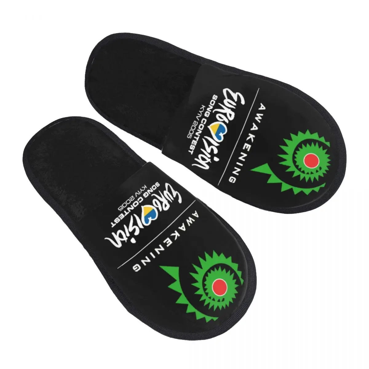

Eurovision Song Contest Comfy Scuff With Memory Foam Slippers Women Spa House Shoes