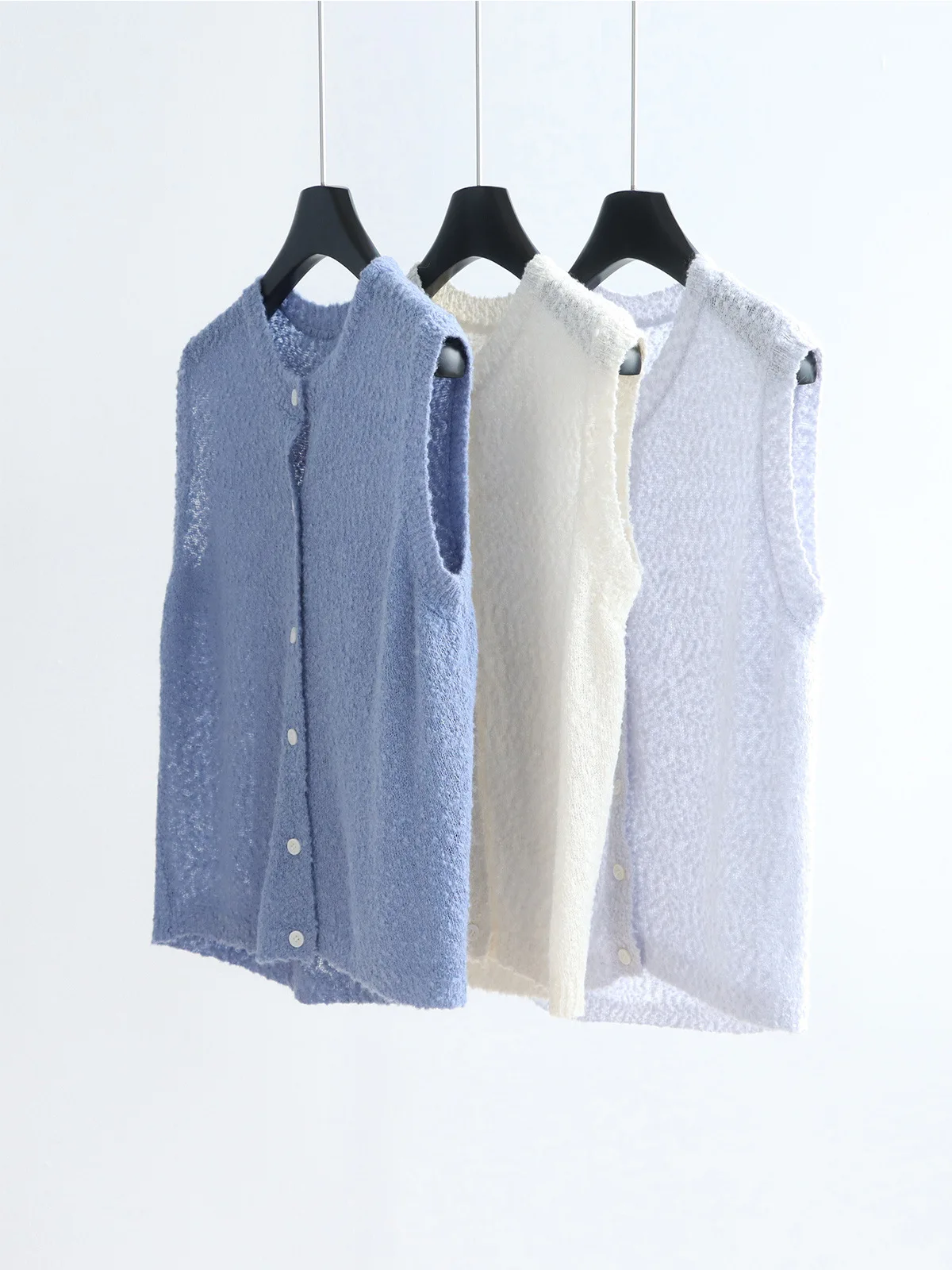 

Dave&di Knitted Vest 26 Spring/summer Round Neck Single Breasted Cardigan Sleeveless Top Fashionable And Simple