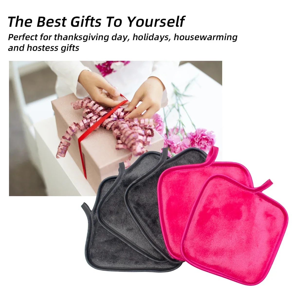 Almohadillas desmaquillantes, almohadillas de algodón reutilizables, borrador de maquillaje, toalla Facial de microfibra, limpiador Facial, toallitas de limpieza, cuidado de la piel, belleza, 2 uds.