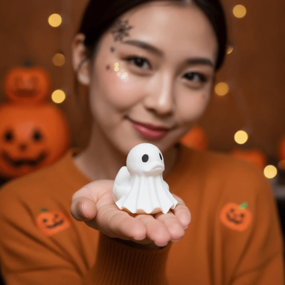 PLA Halloween Ghost Duck Lightweight Compact Spooky Desktop Ornament Smooth Cute Creative Ghost Duckling Bookshelf Display