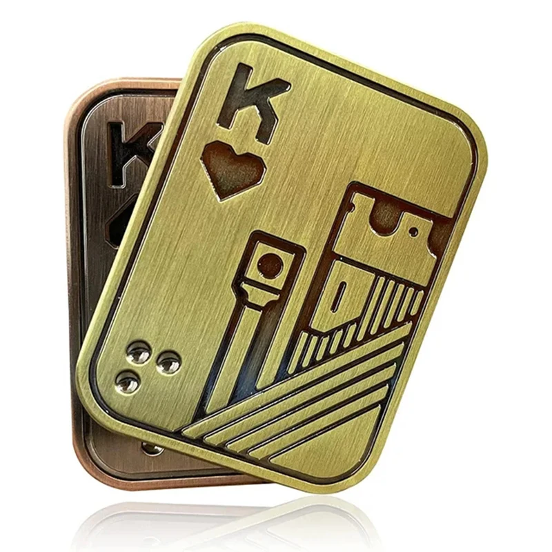 EDC Push Slider Metal Fidget Anti Stress Toys Adults Finger Spinner Poker Relieve Anxiety Toy Portable Pop Magnetic Slider Games