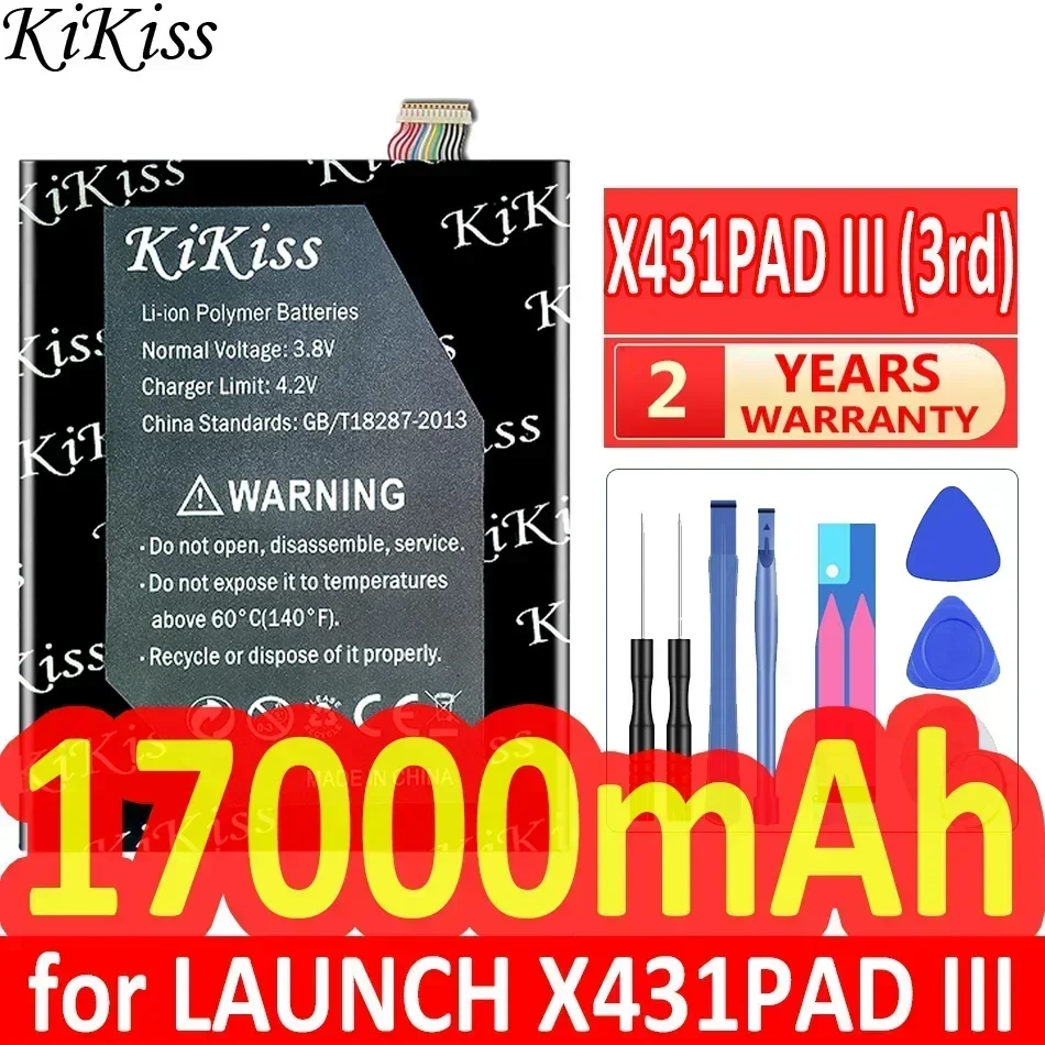 KiKiss Battery 17000mAh for LAUNCH X431PAD III 3 X431PAD3