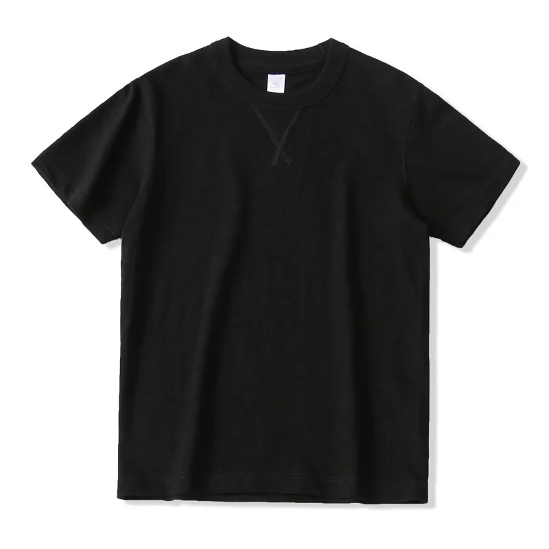 Heavy 300G Amei Khaki American bamboo cotton T-shirt men's tough guy loose short-sleeved cotton strong summer foreign trade
