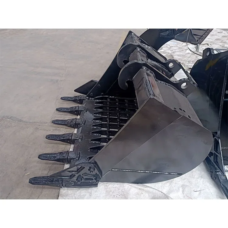 XZFE Customized Grid Skeleton Sieve Bucket Screen Sand Bucket With Teeth 24inch 36inch Width Q355B for Mini Bobcat Excavator