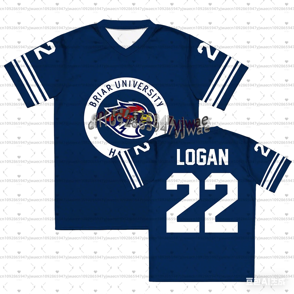 Мужская и женская футболка Off Campus Briar University Jersey Graham 44 fans 22 DI LAURENTIS 66 Tucker46, мужская футболка с V-образным вырезом и коротким рукавом