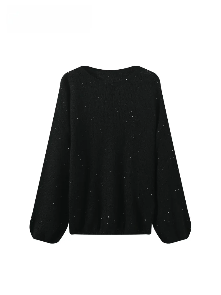 

plus Size Women's round Ne Long Sve Knitwear Casual Lazy Sle Faionable Slimming Sweater Spring Season Polyester Fiber