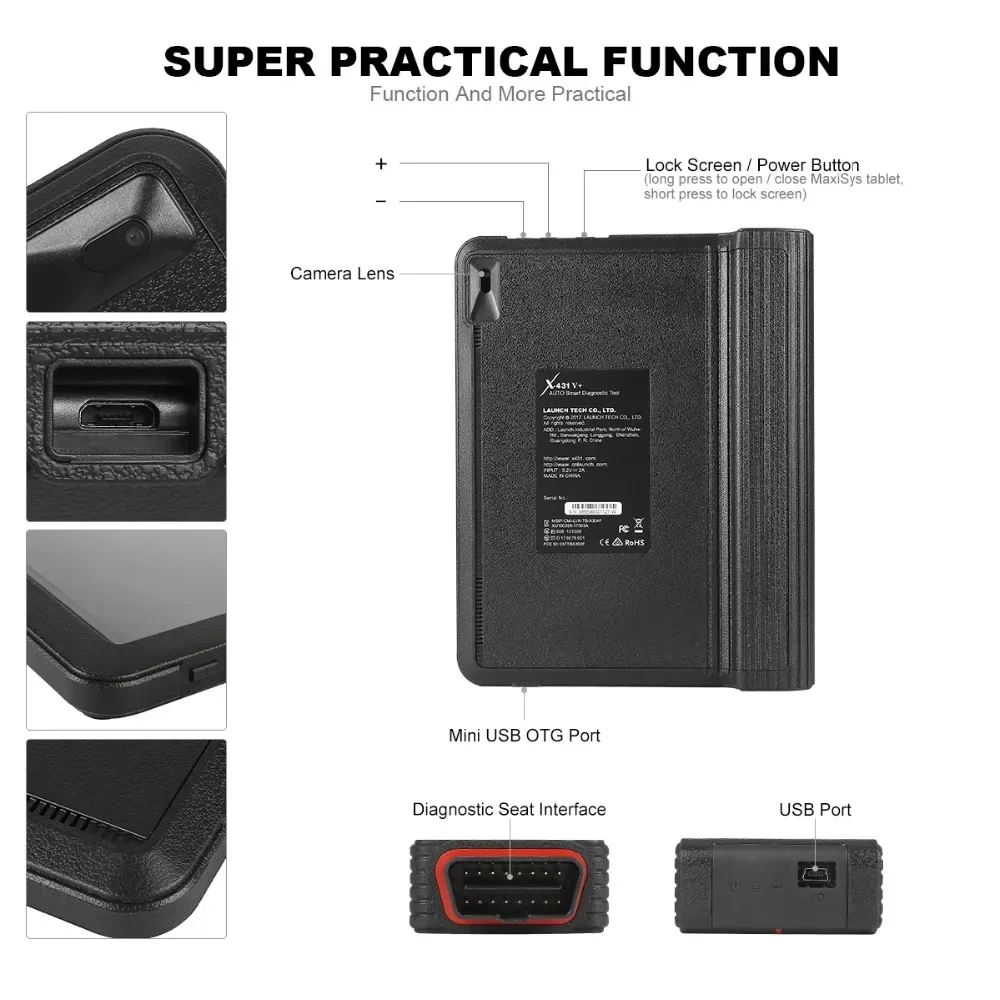 Hot salesLaunch X431 V+ Full System Diagnostic OBD2 Scan Tool Wifi/BT and Complete Accessories Set