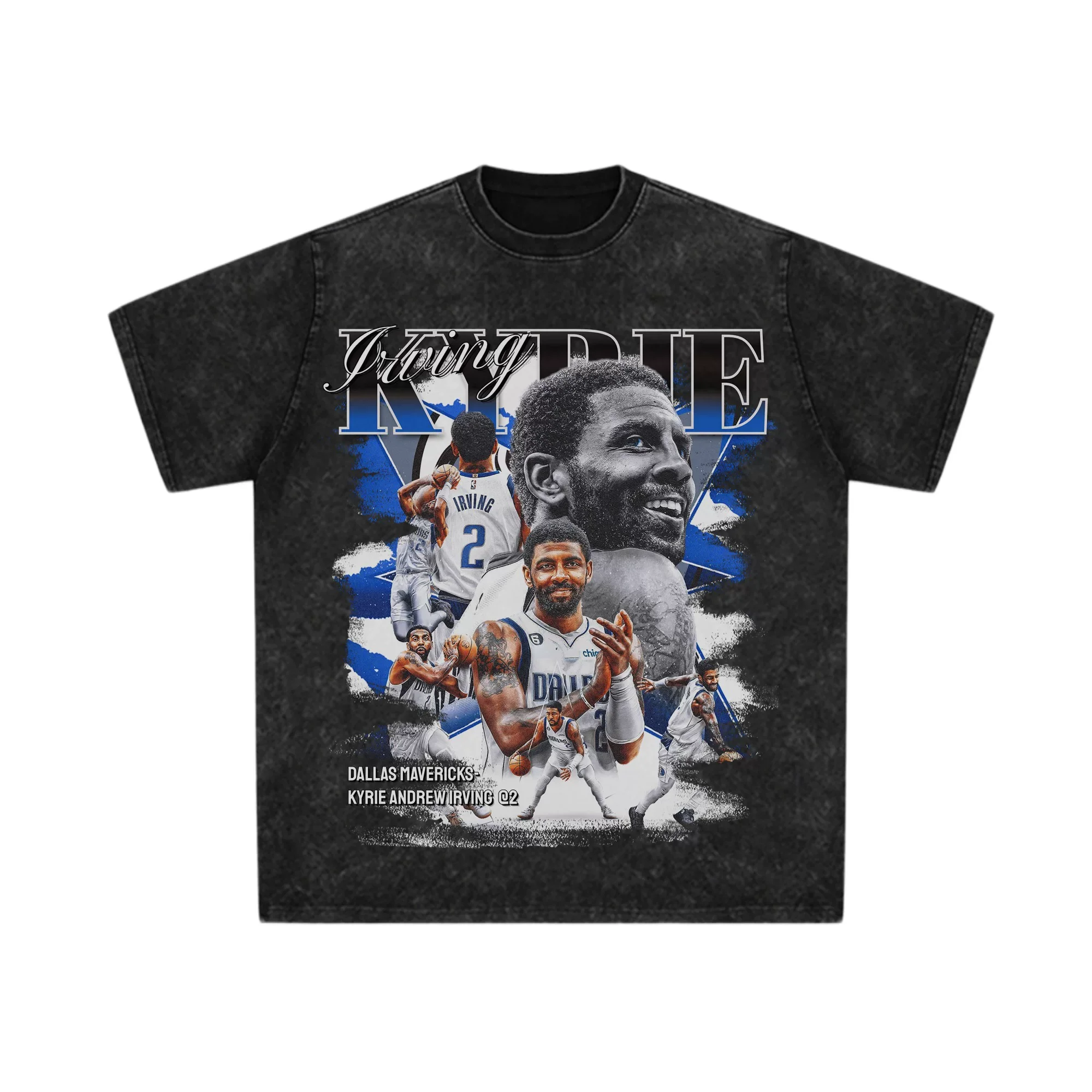 

Kyrie Irving T-Shirt Oversized Sleek Graphic Acid Wash Cotton Tee Skillful Playmaker Men Women Premium Retro Streetwear