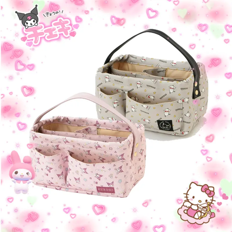 

Sanrio Canvas Handbag New Cartoon Kawaii Kuromi Pochacco Simplicity Portable Storage Bag Picnic Bag Refined and Large Capacity