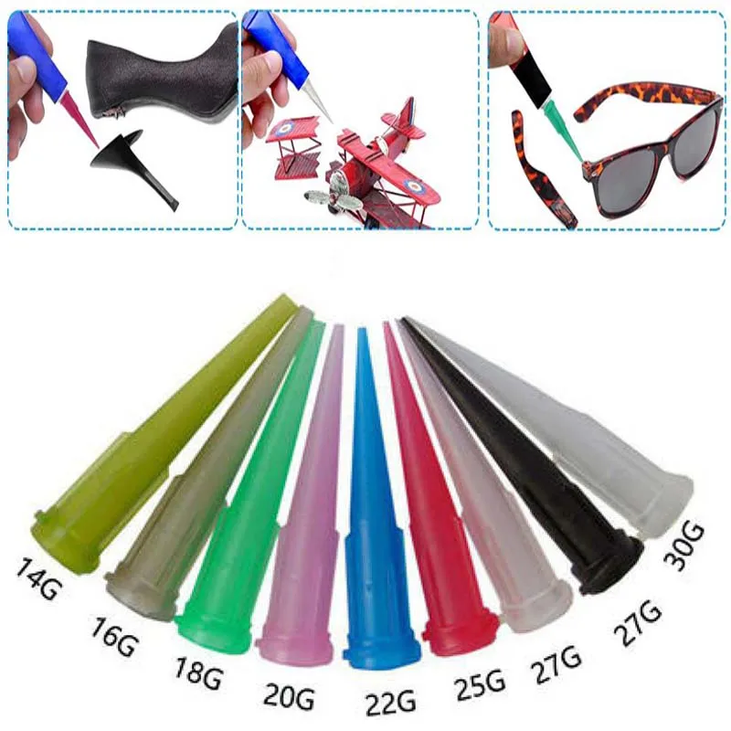 25pcs 27G,18G ,25G ,22G ,14G ,20G ,16G ,27G , 30G TT Blunt Glue Liquid Dispenser Dispensing Needle Plastic Tapered Tips Pack of