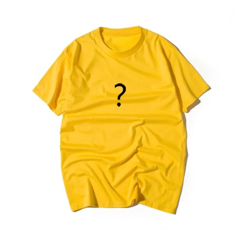 2026 Fun Question Mark Harajuku StylePrinted Personalized Short Sleeved New and Women's Fashionable Casual T-shirt Casual Top