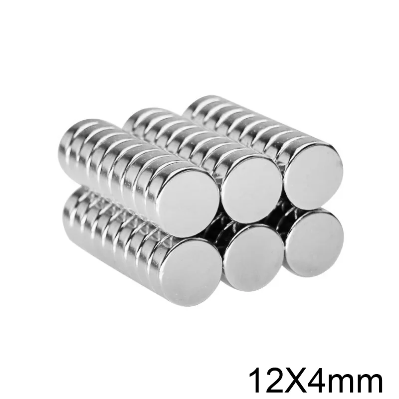 100/150/200/300PCS 12x4 mmN35 Round Magnets Neodymium Magnet 12x4mm Permanent NdFeB Strong Powerful Magnetic 12*4 Circular 12