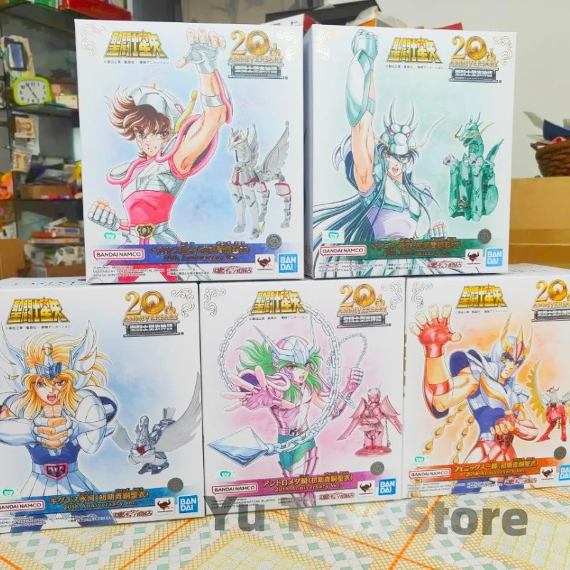 Bandai Saint Seiya 20th Anniversary Ver Myth Cloth Ex Shiryu Hyoga Shun Ikki Collectible Figures Model Toy Birthday Gift Boy