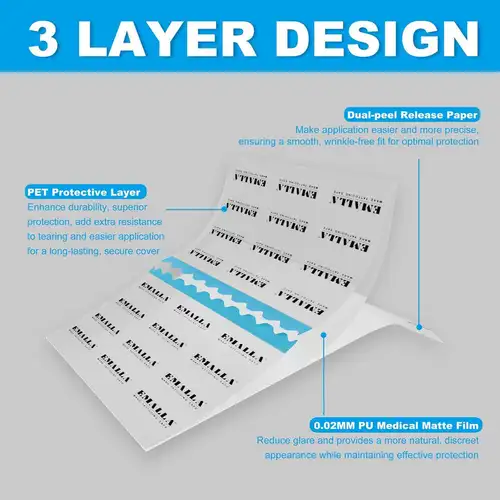 Imagen 2 del producto EMALLA GRECE-Película de protección de tatuaje Premium, cinta de PU para el cuidado posterior, curación de la piel, reparación de vendajes adhesivos para tatuajes