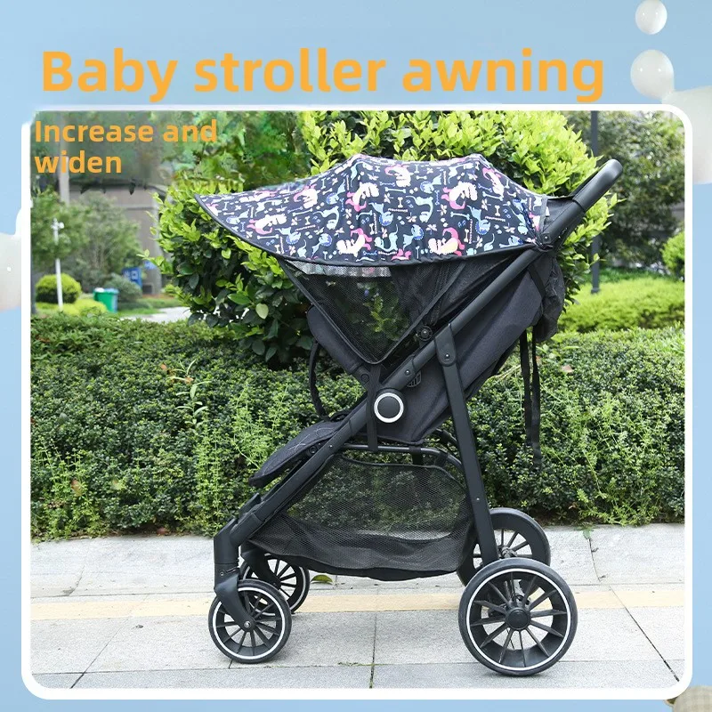 High Landscape Stroller Awning Accessories UV Protection Sunscreen Cover Two-way Car Light Blocking Universal
