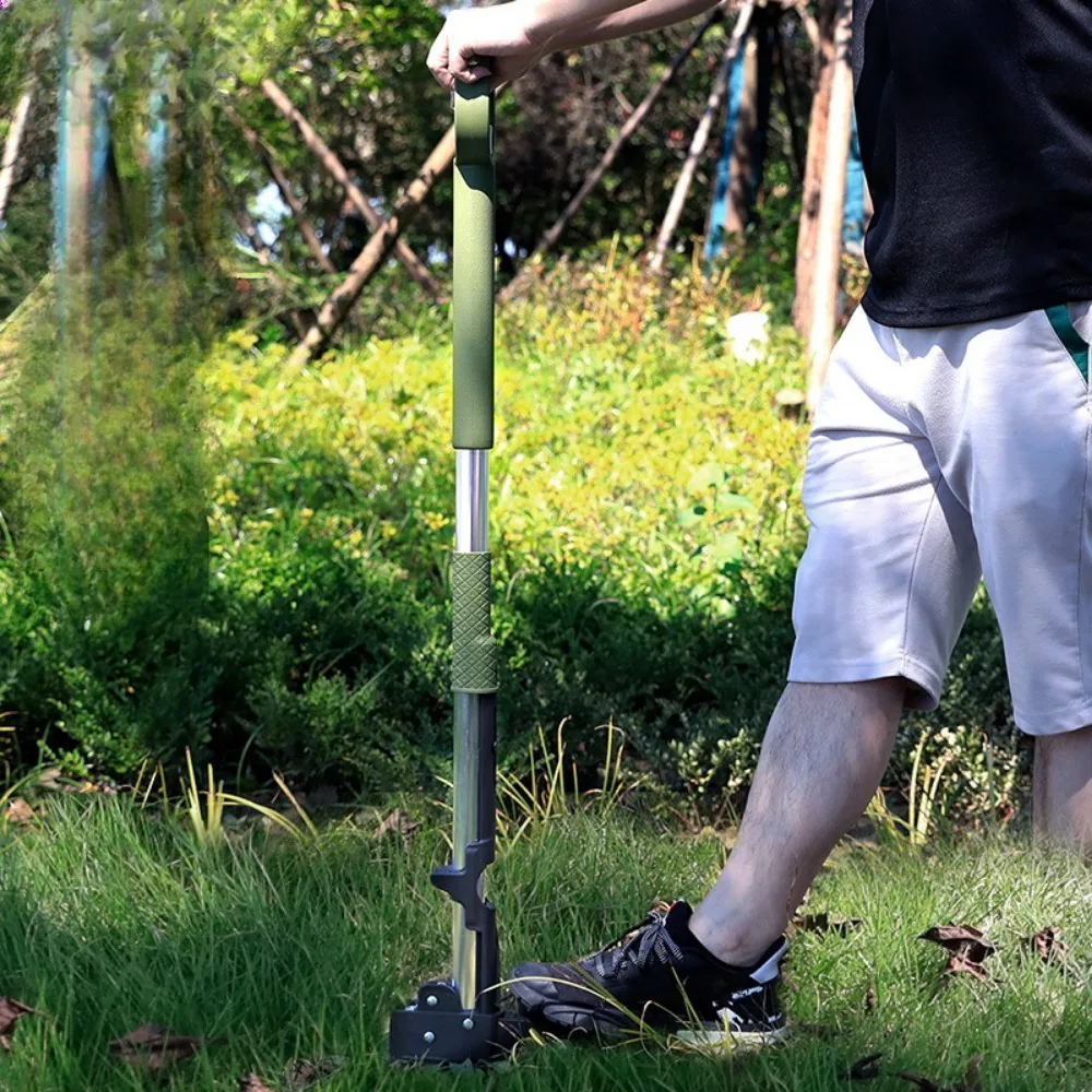 Capinador de jardim de liga de alumínio, operação simples, sem dobra, alça telescópica, máquina de remoção de ervas daninhas, ferramentas manuais de jardim