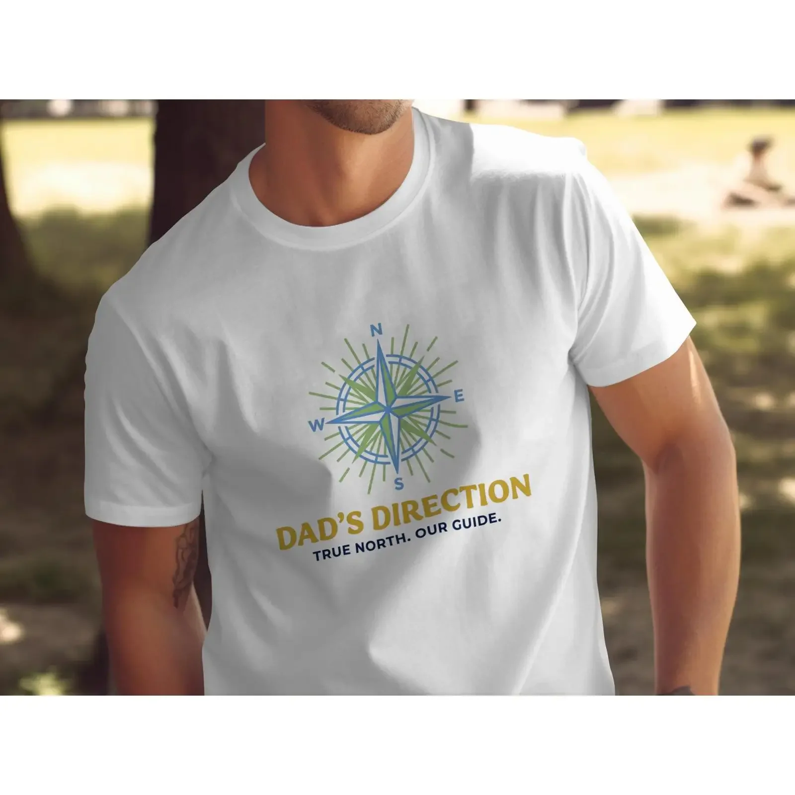 Dad amp 39 s Direction Compass T Shirt True North Guide Inspirational Paternal Love vintage Washed Unisex designer clothes